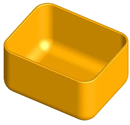 Aufbewahrungsbox aus Polypropylen, 57 x 45 h, 32 mm, für Organizer aus Kunststoff Art Plast, L372 x T314 x H40 mm