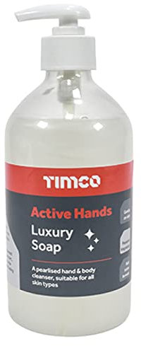 TIMCO - Active Hands Luxury Soap, Pump bottle 500ml - Ideal for homes, washrooms, kitchens, industry, garages, workshops and more