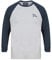 Tokyo Laundry Men's Cotton Jersey Baseball Raglan Long Sleeve T-Shirt Top - Sky Captain Navy/Light Grey Marl - L