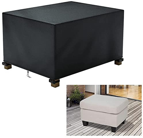 Nomiou Housse de Protection carrée imperméable et indéchirable en Tissu Oxford 600D avec Boucle et Bande réfléchissante, pour Meubles de Salle à Manger, Tables Basses, chaises (87 x 61 x 43 cm)