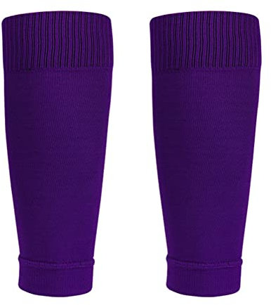 Balems Unisex Leg Sleeves Calf Guards Socks Football Shin Guards Sleeves Socks Tights Leg Warmer for Running, Cycling, Soccer, Golf, Tennis, Suitable for Calf Circumference 35-43CM Purple