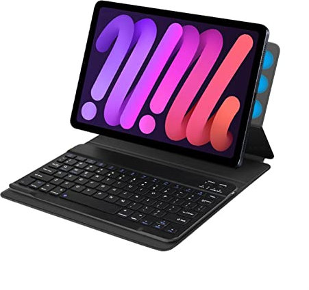 HAODEE Étui de clavier magnétique pour iPad mini 5 Mini6 8,3 2021 tablette PC Bluetooth clavier housse de protection Smart Skin Case (couleur : noir, taille : pour iPad mini 5)
