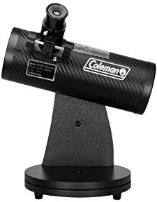 Coleman AstroWatch Télescope réflecteur Newton D76 mm x 300 mm (15x-150x) – Finition Fibre de Carbone