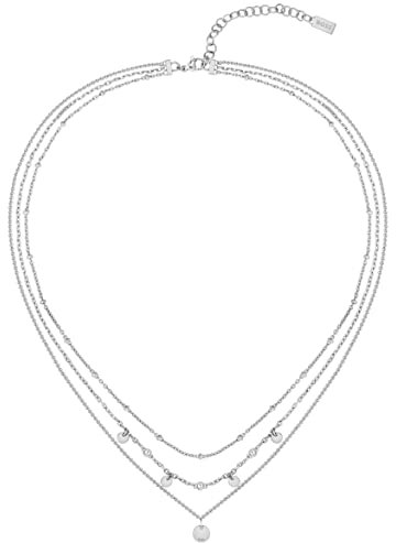 BOSS Jewelry Halskette mit Mehreren Ketten für Damen Kollektion IRIS aus Edelstahl mit Charms - 1580330