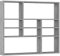 vidaXL Wall-Mounted Shelf with 10 Compartments, Grey Sonoma Engineered Wood, Decorative Shelving Unit for Office, Bedroom, Living Room