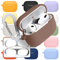 superdivision Silikon Hülle für AirPods Pro 2 (2022) Stoßfest Schutzhülle mit Karabiner Staubdichter Metallic-Aufkleber kabelloses Laden AirPods Pro 2 [Front-LED Sichtbar] (Chestnut)