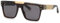 Philipp Plein Unisex SPP080 Sunglasses, Shiny Dark Havana, 55