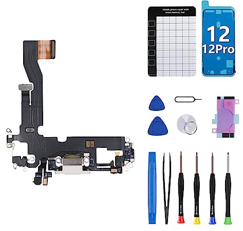 CYKJGS Mobile Phone Charging Port Dock Connector Flex Cable Replacement for iPhone 12/12 Pro