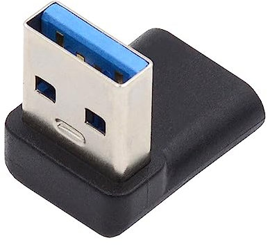 NFHK USB-C Typ C Buchse 90 Grad nach unten gewinkelt auf USB 3.0 A Stecker Datenadapter für Laptop Desktop