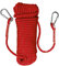 Youyijia Kletterseil 20M 12MM Outdoor Seil Durchmesser Sicherheitsseil Survival Seil Climbing Rope Seil Multifunktionsseil mit 2 Stahlhaken für Arbeiten in Der Höhe Feuerleiter Abseilen Sport Camping