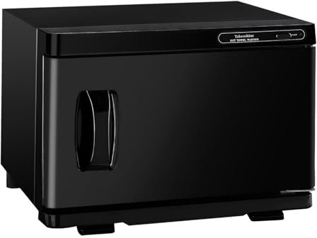 Takeashine Professional 8L Spa Towel Warmer, Black Aluminium, Facial & Salon Use
