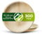 ECO Leaf 300 Disposable Palm Leaf Plates | 10”(25cm) Round Compostable Dinner Plates | Eco-Friendly, Biodegradable Heavy-Duty Plate for Wedding, Party & Picnic |Microwave & Oven Safe