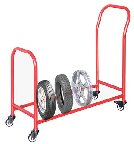 Reifenrega Reifenständer Hochleistungsreifenständer Auf Rädern, Garage/Werkstätten/Reparatur-Franchises, Rollender Reifenständer, Mobiler Reifentransportwagen For Ersatzreifen For Halbreifen/Naben-/Wi