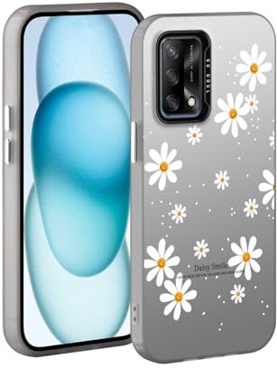 YUXING Handyhülle für Oppo A74 4G Hülle Kunst Muster Design Ultra Dünn Stoßfestes Schutzhülle Bumper Case Cover (Daisy)
