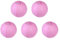 5Pcs 10cm Papier Lampions, Papier Lampions Deko, Hängende Papierlampions Runde Papier Laterne für Hochzeit,Taufe,Geburtstag,Party (Rosa)