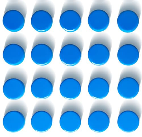 PYJLBX Magnete Stark - 20 Stück Mini Magnete für Whiteboard und Kühlschrank (Blau)