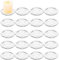 JMIATRY 24 Stück Kerzenuntersetzer Glas, 10cm Kerzenteller für Dekorationen, Hochzeiten, Partys, Heimdekoration, Tischdekor, Geschenke