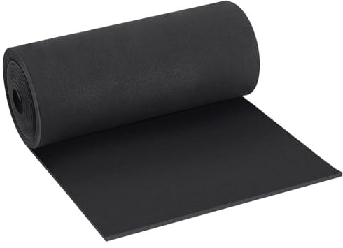 BENECREAT Rouleau de Mousse EVA 300x30 cm, Mousse de Cosplay Noire de Qualité Supérieure, 4 mm D'Épaisseur, pour la Fabrication de Costumes de Cosplay, Projets de Bricolage Artisanal, Artisanat Mousse