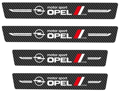 MOIKOTLR Auto Einstiegsleisten Schutz, für Opel Corsa B C D E F Insignia Sports Tourer Agila gsi Kohlefaser Türeinstiegsschutz Aufkleber Kantenschutz