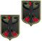 2 Stück Adler-Schild Deutsch Flagge Patch Abnehmbare Aufnäher mit Stickereiverschluss Taktisch Militär Patch Applikation für Jacke Rucksäcke Kleidung Taschen Weste