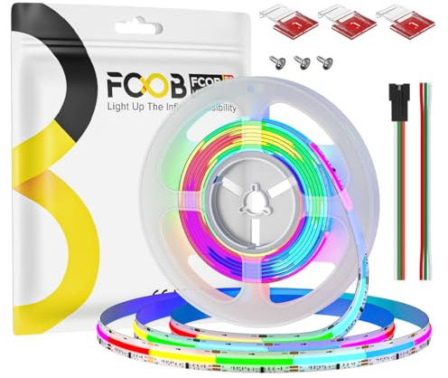 FCOB COB WS2811 IC RGB Adressierbarer LED Streifen DC24V 3m 864LEDs/M Weiß PCB Flexibles Lauflicht Farbe hohe Dichte LED Seil IP30 für Innendekoration(ohne Controller und Stromversorgung)