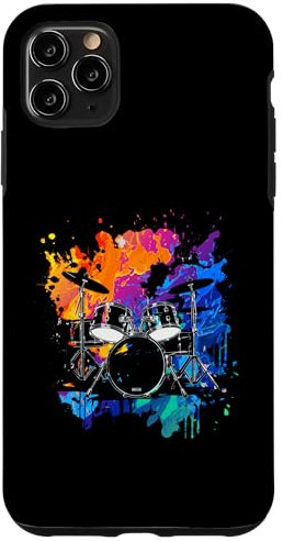 Batterie Instrument coloré Batterie de groupe Musique Coque pour iPhone 11 Pro Max