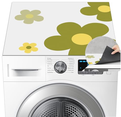 SANLIUSANJIU Coperchio Universale Per Lavatrice, Coperchio Antipolvere Per Lavatrice 60 X 60 Cm, Coperchio Per Lavatrice A Tamburo, Tappetino Antiscivolo Per Lavatrice, Frigorifero, Cucine (A)