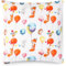 PinkZebra Kopfkissenbezug Kinder, Kissenbezug 80 x 80 cm aus 100% Baumwolle, Kissenhülle Jungen, Öko-tex Standard 100, Kinderbezüge mit Reißverschluss, Tiere und Luftballons