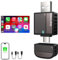 cuarko CarPlay Wireless Adapter für Apple, 2025 Wireless CarPlay Adapter Mini Edition für iPhone [USB-C und USB-A, geringe Latenzzeit, Plug&Play] kompatibel mit Fahrzeugen ab 2016 (braun)