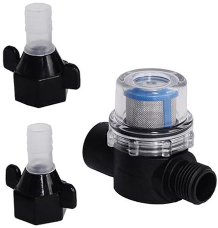 TKSE Filtro universale per acqua, filtro fine, estraibile, filtro in acciaio inox, filtro per serbatoio dell'acqua, filtro per camper, camper, pompe da giardino, impianto idraulico domestico