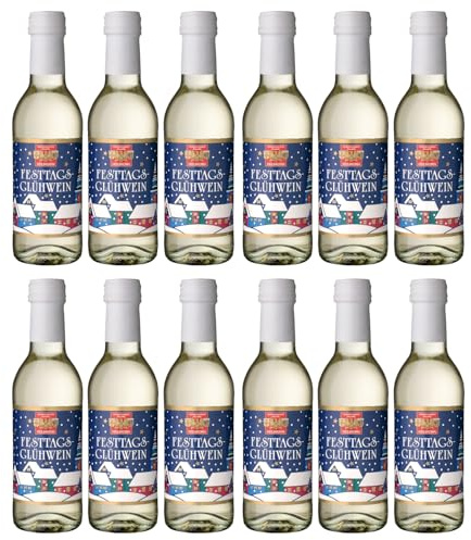 Württemberger Wein Heilbronner Festtagsglühwein kleine Flasche Inkl FeinWert E-Book (12 x 0,25l, Weiß)