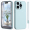 Kukiwhy Silikon Hülle für iPhone 14 Pro Max mit 1 Lanyard,Microfiber-Innenfutter Dünn Hanyhülle für iPhone 14 Pro Max Case Rundumschutz Kameraschutz Schutzhülle für iPhone 14 Pro Max 6.7'' Baby Blau