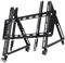 KESOTO 2Pcs Low Height Mobile TV Stand Monitor Floor Stand Cart Space Saving Stable Triangle Rolling TV Stand with Wheel for LED LCD, 32 inch to 65 inch