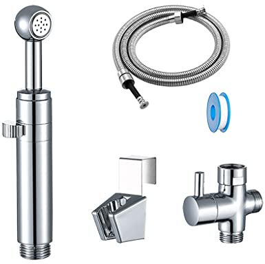Bidet Chrome Plated Bidet Faucet Multifinish Spray slip a spruzzo regolabile flusso di acqua a mano con spruzzatore di lavagne