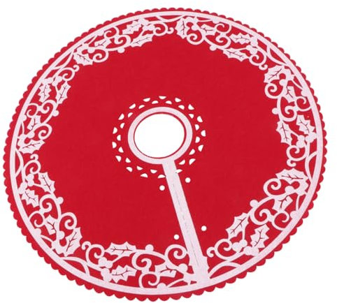 VICASKY 1pezzi Gonna Per Albero Di Natale Creativa Feltro Decorazione Festiva Per Casa Ufficio e Negozi Tappeto Sotto Albero Per Aggiungere Atmosfera Natalizia e Coprire Rifiuti