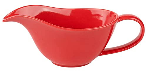 Salsera Crema de cerámica de cerámica roja del hogar con asa, cafetera lechera de leche, olla/olla/olla de servicio/olla de crema de leche Botella