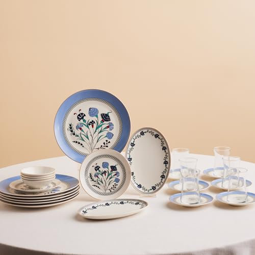 KARACA Blue Clove 26 Piece 6 Person Breakfast Set RND Storage