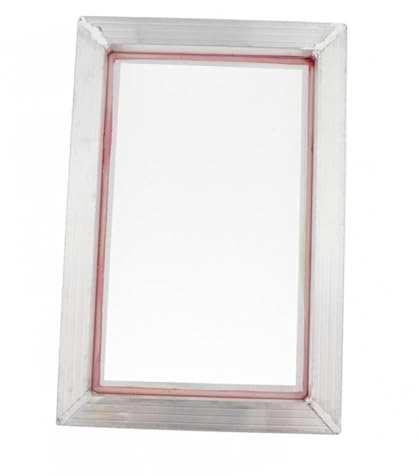 YEJBBUC Siebdruckrahmen, 90T, Hochleistung, Premium, für Siebdruck, 20 x 25 x 1,8 cm, silberfarben, 20 x 25 x 1,8 cm