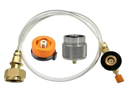 Gas Adapter Extension Hose EN417 Lindal Valve Output for Outdoor Camping Picnic