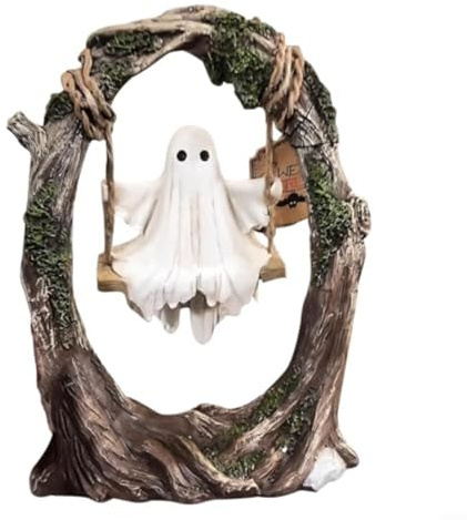 Statue interactive de fantômes oscillants en résine pour décoration d'intérieur effrayante