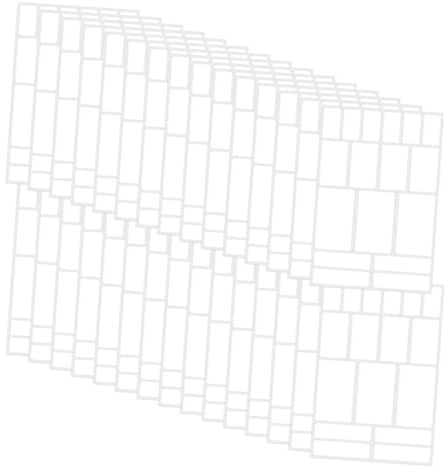 LOVIVER 30 étiquettes Amovibles pour bocaux de Rangement, Autocollants, étiquettes de Classification polyvalentes pour Jouets, Bouteilles d'eau, boîtes de, Blanc