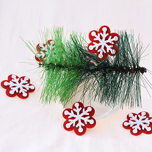 Fictory Doppellagiger Filz Schneemann Applikationen Ornament Kit für Weihnachtsbaum und Heimdekoration, Vliesstoff Bastelset mit 10 Stück
