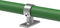 Fenau | Mittelstütze-Rohrverbinder, Handlaufhalterung/Wandhalterung, Ø 48,3 mm, Temperguss galvanisiert, feuerverzinkt, inkl. Schrauben/schräg