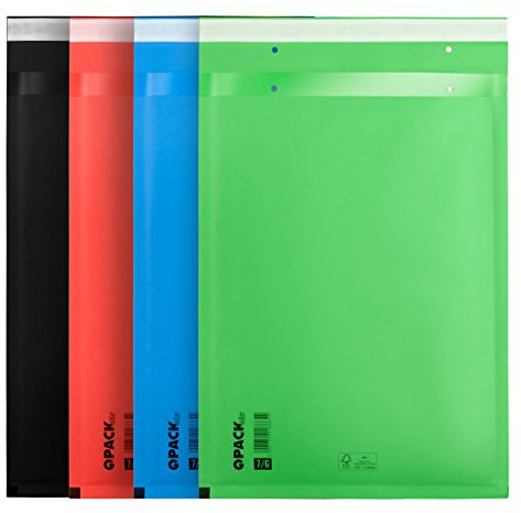 100 rote Luftpolstertaschen Luftpolsterumschlag Versandtaschen Größe: 7 / G (250 x 350 mm) ROT dimapax