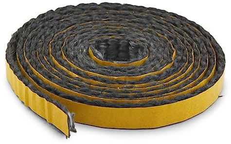 Kamindichtung selbstklebend 2m, ø 10x2mm Flach-Kordel Dichtband. Passend für verschiedene Justus Kamin Modelle