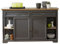 Stella Trading JASMIN Sideboard in Artisan Eiche Optik, Graphit - Kommode mit Schubladen und viel Stauraum im Landhausstil - 171 x 102 x 48 cm (B/H/T)