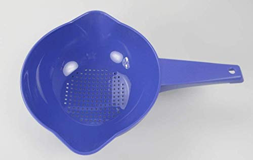 Tupperware® Colander Strainer Blue Purple Spring Strainer for Pasta, Spaghetti, Salad, Vegetables.