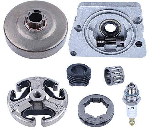Adefol Kupplungsbaugruppe Ölpumpe für Husqvarna 61 66 162 268 272 Ersatzteile mit 3/8-7T Kettenradfelge Schneckengetriebe, Nadellager für 501 83 15-04, 503 74 44-02