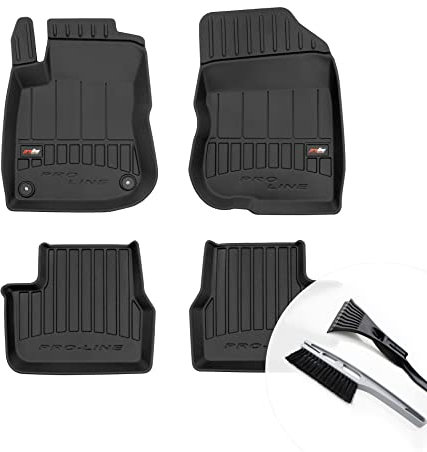moto-MOLTICO 3D Gummimatten Auto, 4-teiliges Set, Allwetter Gummi Fußmatten, Antirutsch & Wasserfest Autoteppiche - passend für Peugeot 208 I 2012-2019