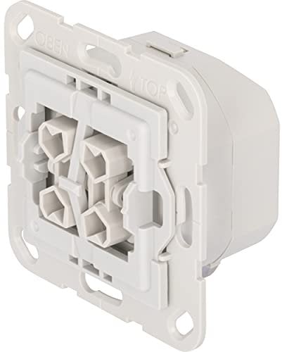 TechniSat Rollladenschalter-Einsatz mit Doppelwippe (Z-Wave Plus, Unterputz, Rollladensteuerung, Busch-Jaeger-kompatibel, Hellgrau, manuell/automatisch)